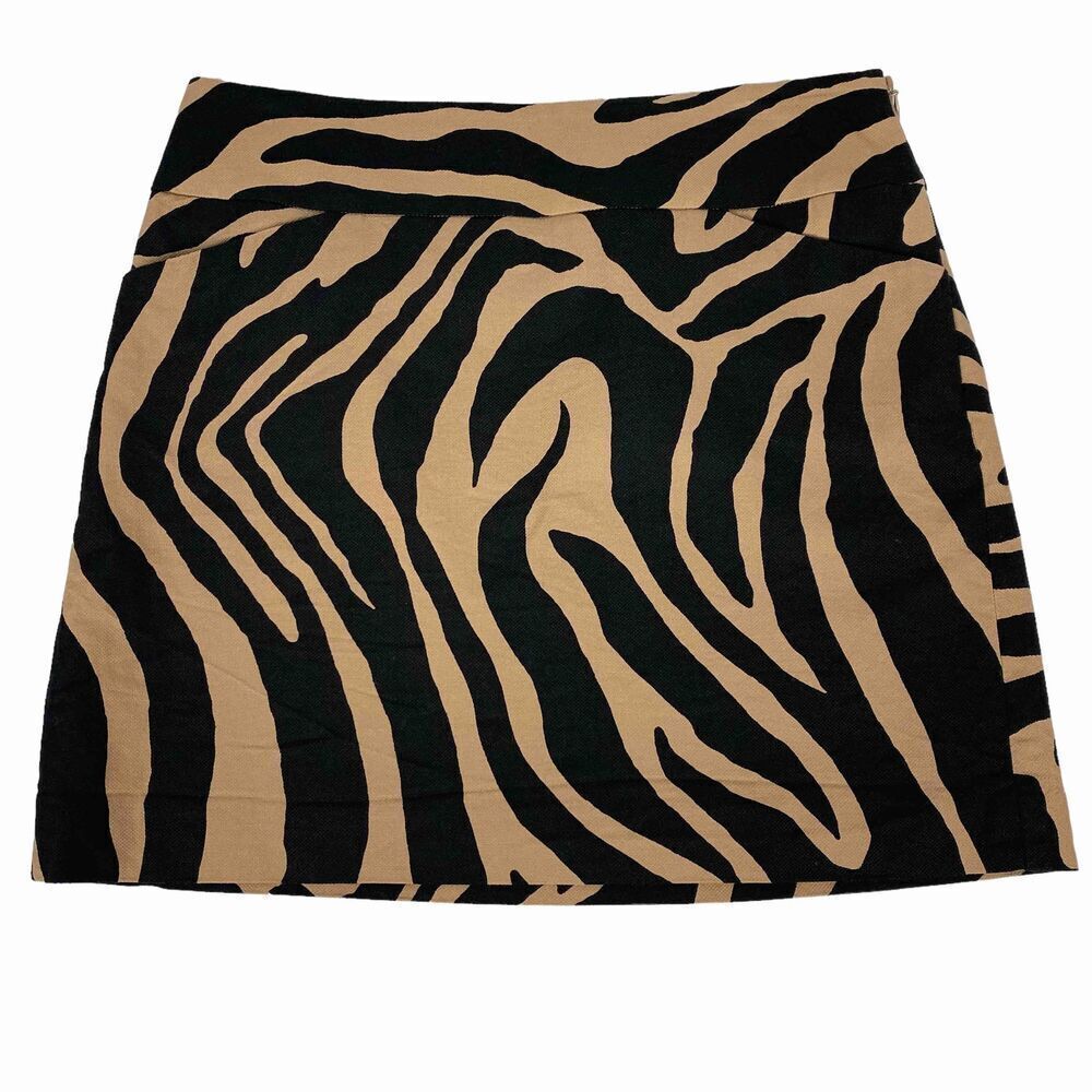 Loft Side zip, Animal print skirt size 4